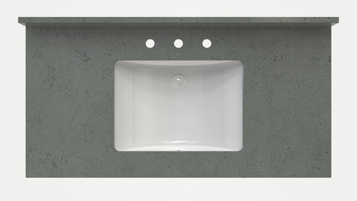 AQ622 Cement Grey Quartz Vanity Top 43x22