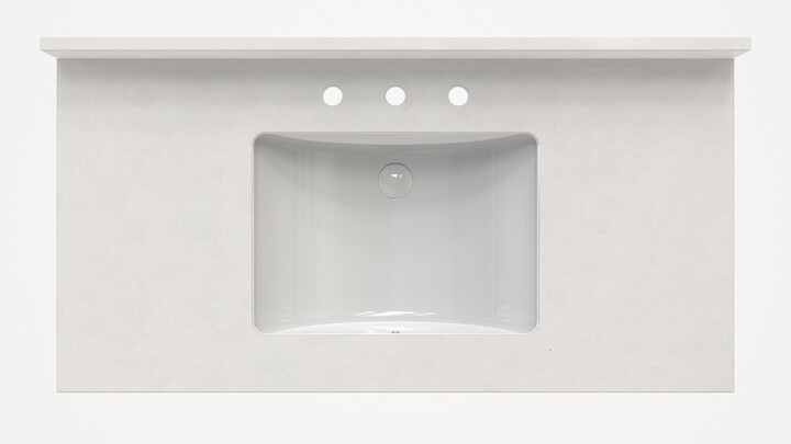 AQ659 Organic White Quartz Vanity Top 43x22