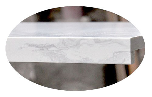 China Quartz Countertops Manufacturers Mitered Joint Lamination 1